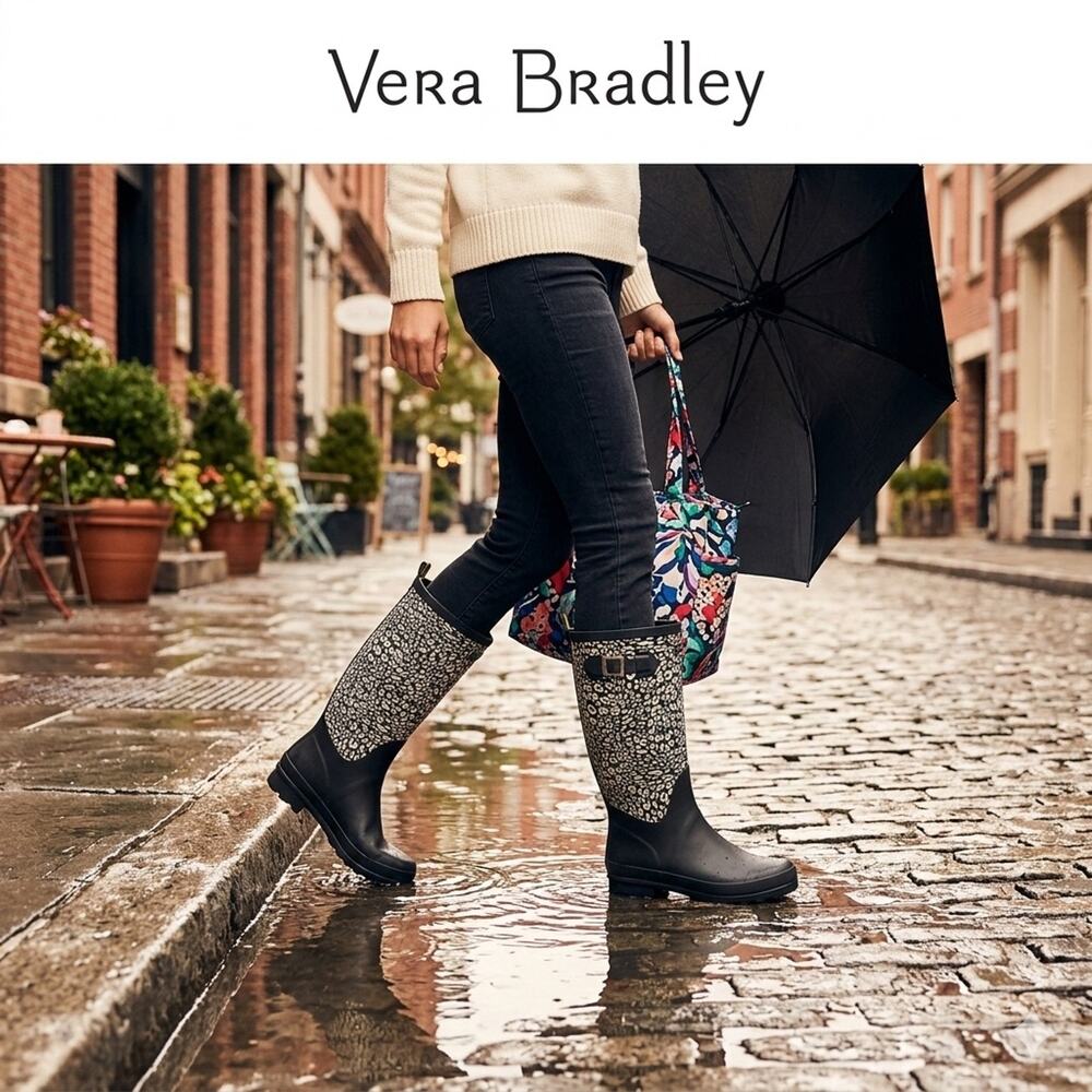 Vera Bradley "Camocat" Rain Boots – Women's Size 6